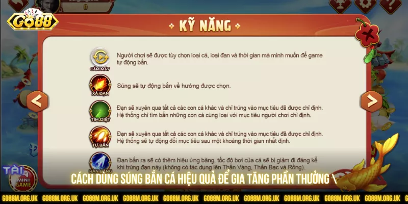 Cách dùng súng bắn cá hiệu quả để gia tăng phần thưởng \