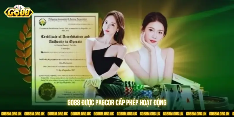 GO88 được PAGCOR cấp phép hoạt động
